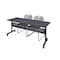 Kobe Rectangle FlipTop Table, 72" W, 29" H, Laminate Top, Gray MKFTM7224GY44GY - alternate 1